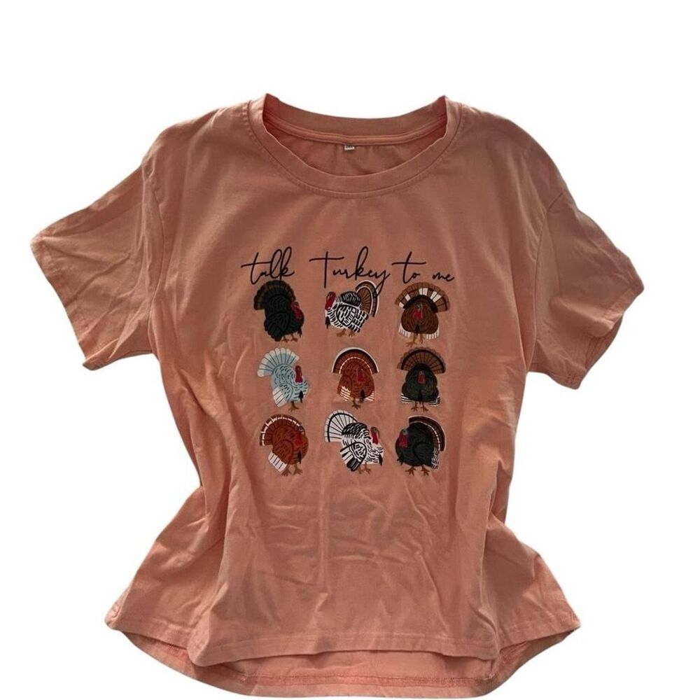 Unbranded Light Orange Turkey graphic T-shirt